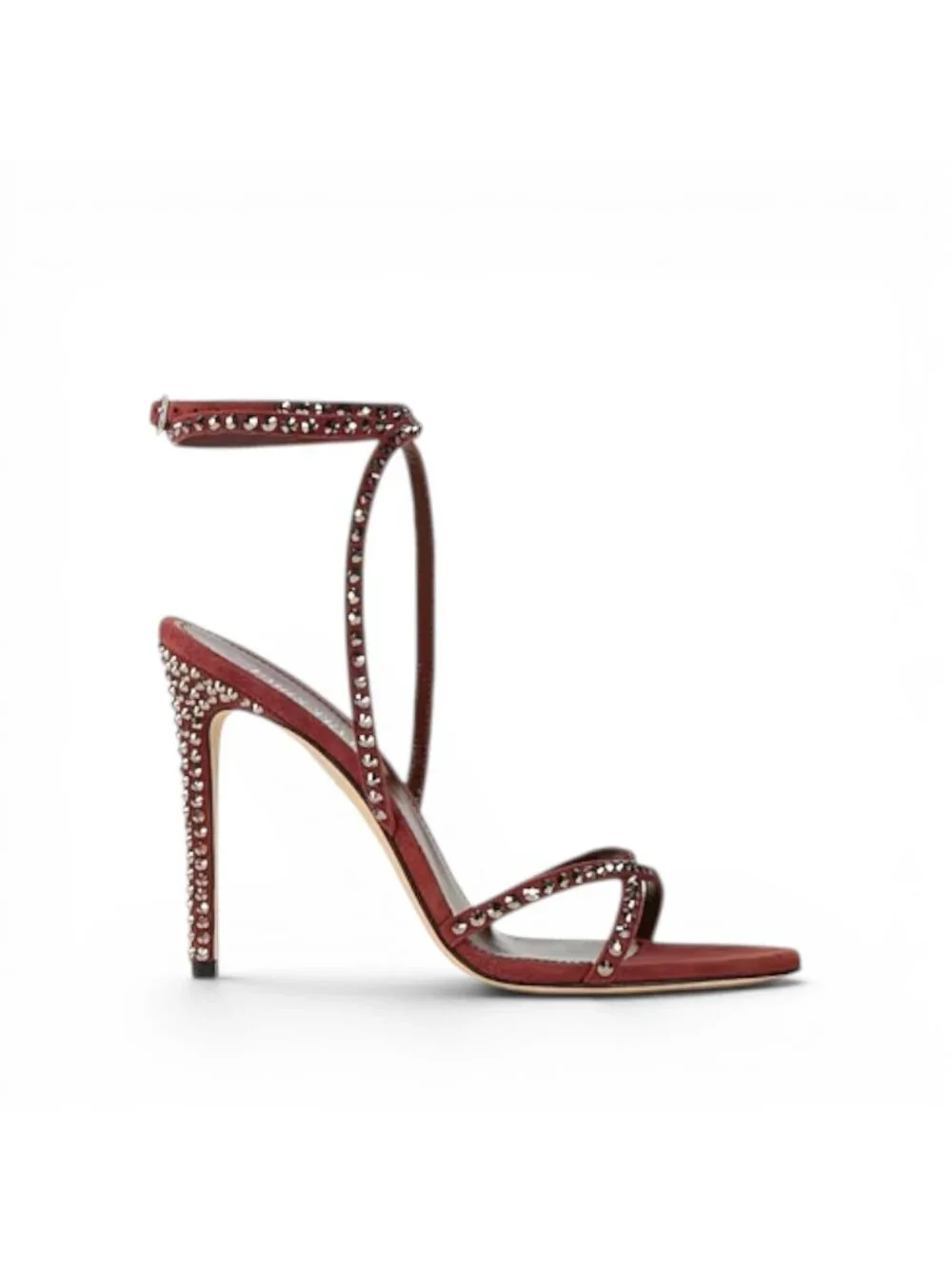 Paris Texas Holly Zoe 105 Stud Embellished Sandals Brown EU39 US 8.5 NIB